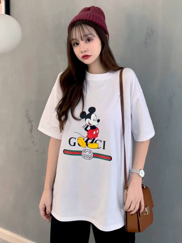 New model number: Gd719 Gducci Gducci X Disney joint Mickey white ink heat tran