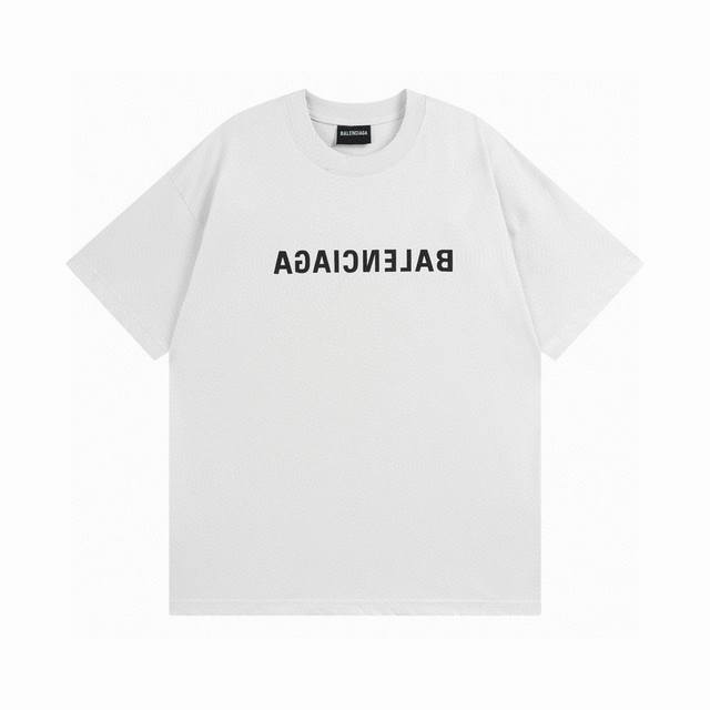 Balenciaga Paris family 2025 Ss positive printing reverse mirror Logo letter pri