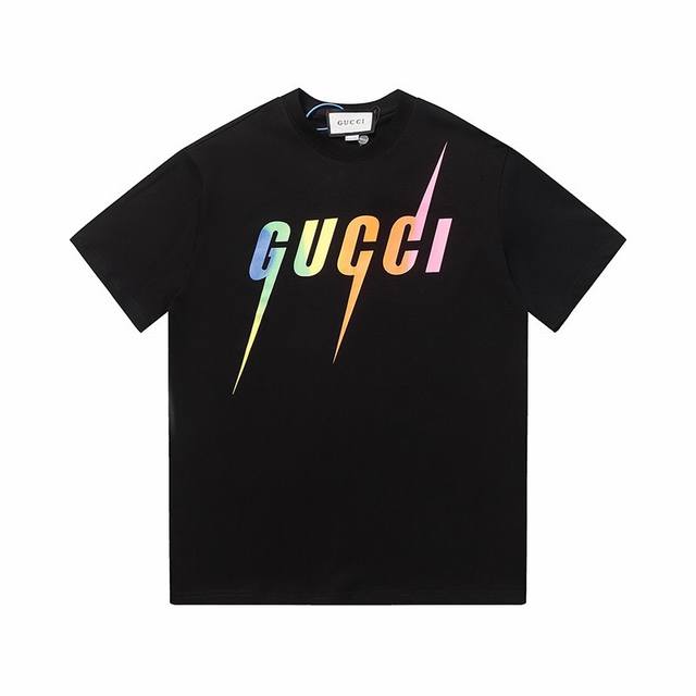 New model number: Gd608 Cotton double yarn fabric Gucci lightning gradient prin