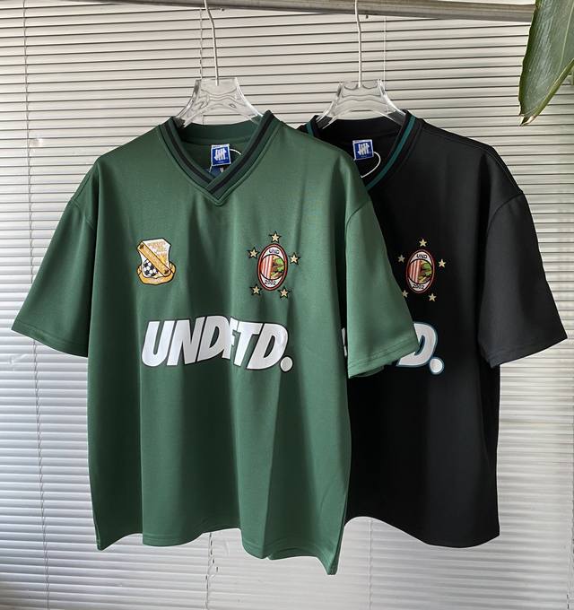 Undefeated Ss25 Five-bar Logo Sports Logo Pattern Short-sleeved Football Club Je