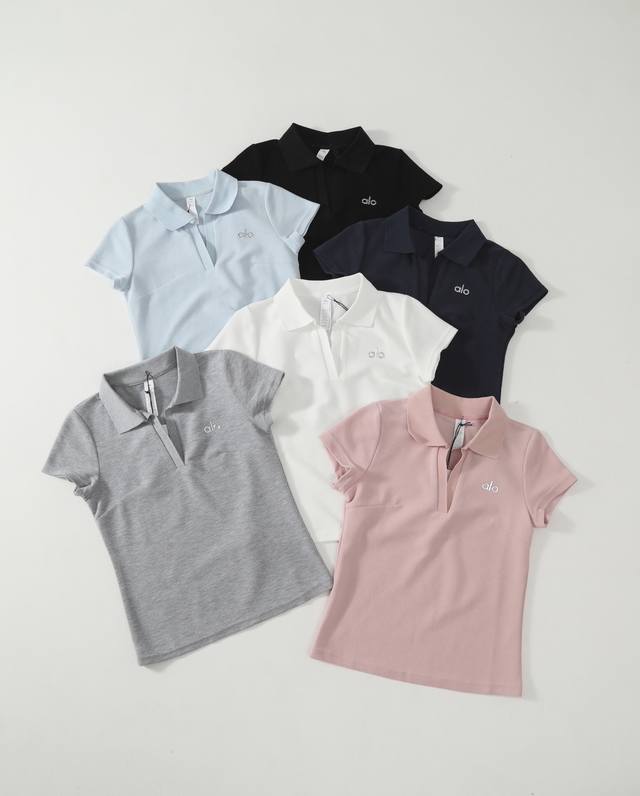 Top version Six colors are released. Alo women's tennis polo shirt short-sleeved