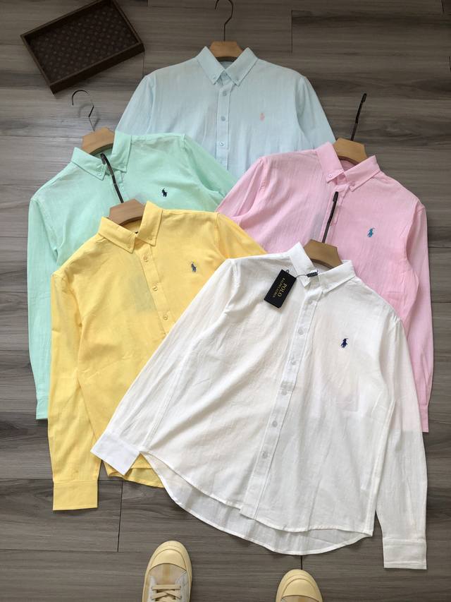 Ralph Laur*NحFive-color Ralph's small logo polo embroidery men's and women's lin