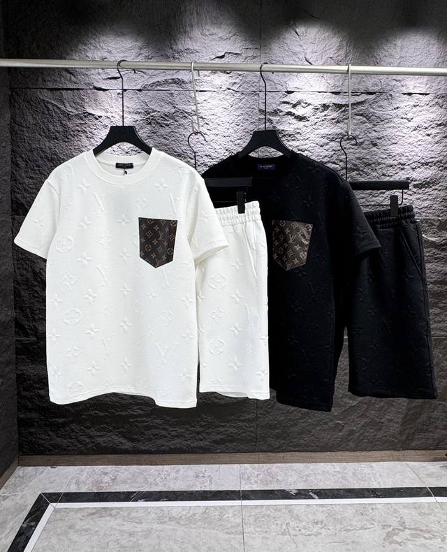 High-quality suit Louis Vuitton 3D convex and concave jacquard suit! detachable