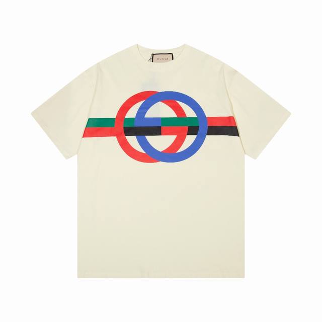 New model number: Gd610 Gducci Ss23 printed round neck pullover short sleeves F