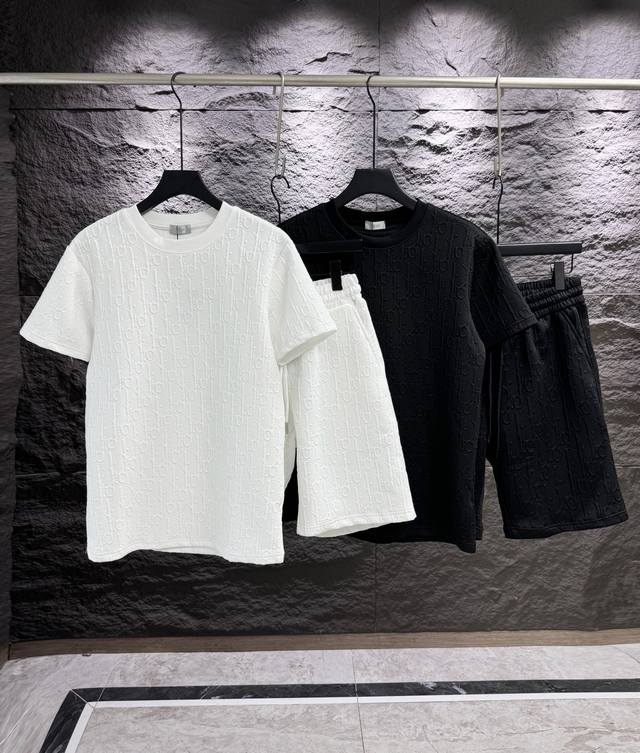 High-quality suit Dior Dior 3D convex and concave dark jacquard suit! Detachabl