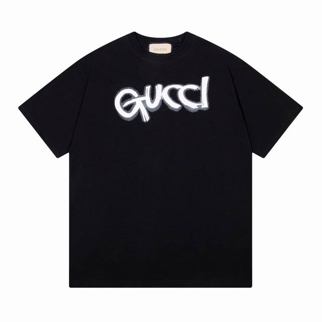 New model number: Gd609 Gducci graffiti letter print round neck short sleeves F