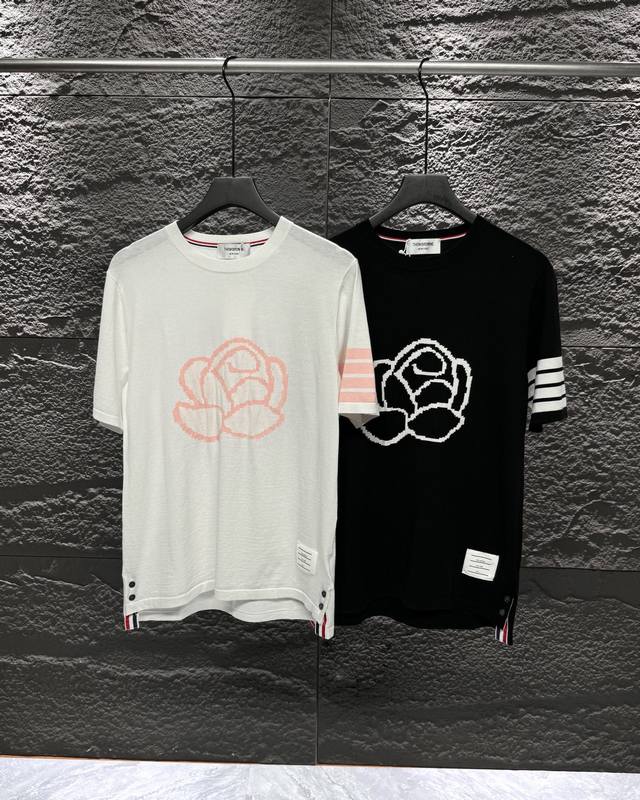 Original trade authentic Thom Browne Thom Browne four-bar Tb French camellia to