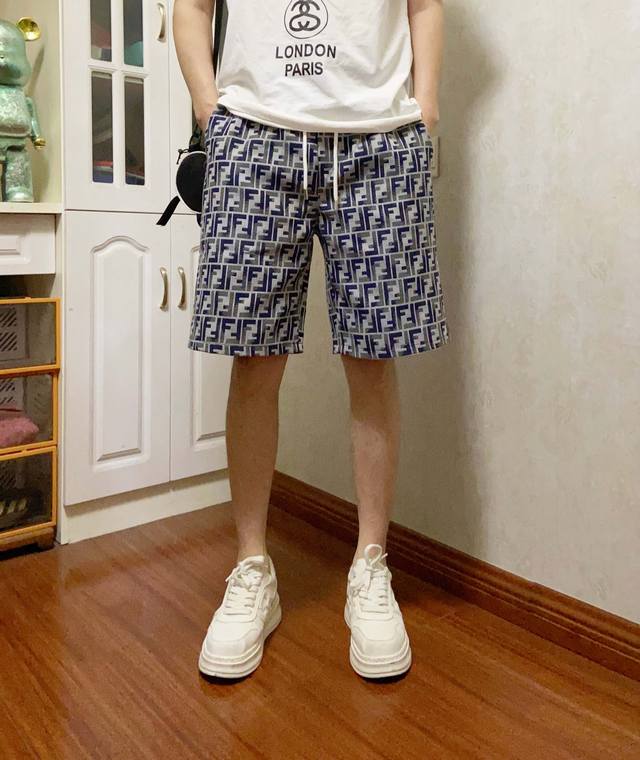 Fendi Fendi gradient jacquard couple shorts! Loose fit! Customized gradient jacq