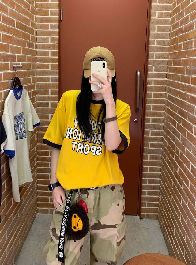 High quality! Popular style on the Internet! Stussy25 new color-contrast couple