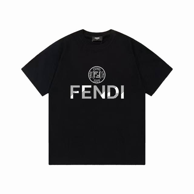 Style number: Fd44 Fendi 2025 new summer round neck short-sleeved T-shirt! - 26