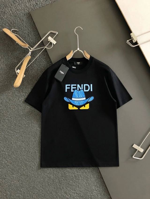 Style number: Fd43 Fendi 2025 new summer round neck short-sleeved T-shirt! - 26