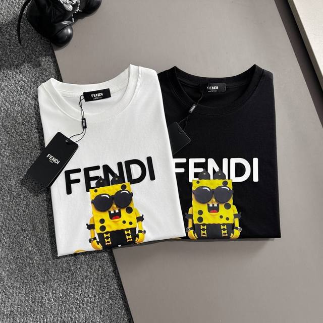 Style number: Fd41 Fendi 2025 new summer round neck short-sleeved T-shirt! - 26