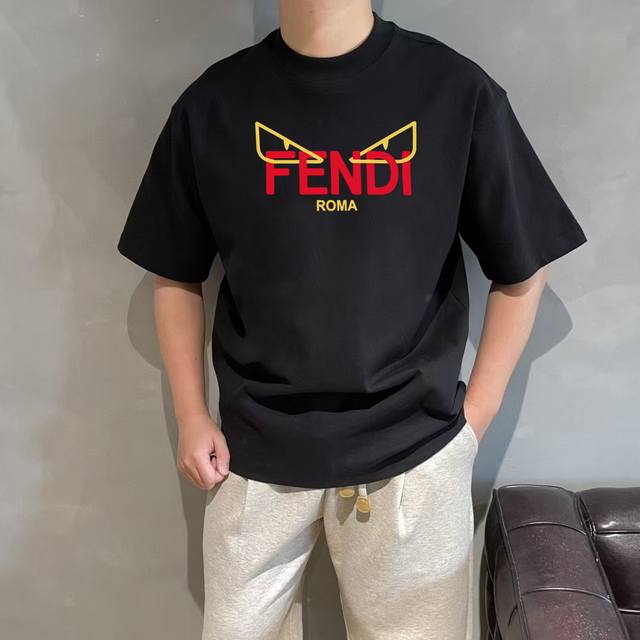 Style: Fd22 Fd double F yellow eyes red letters monster short-sleeved T-shirt F