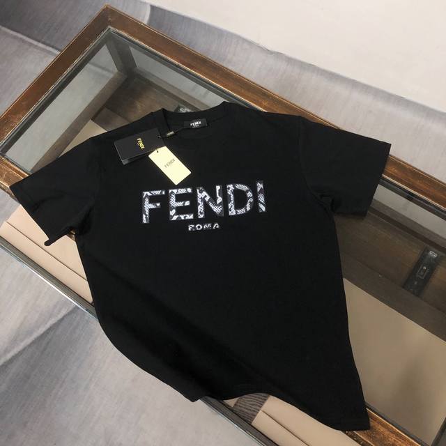 Style number: Fd14 Fendi 2025 new summer round neck short-sleeved T-shirt! - 26