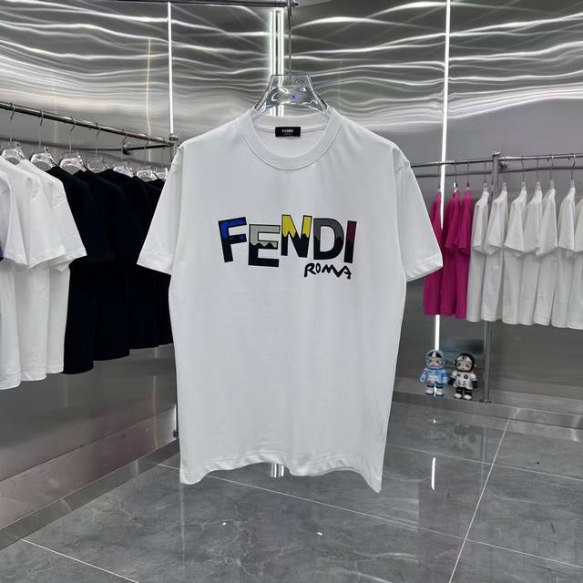 Style number: Fd09 Fendi 2025 new summer round neck short-sleeved T-shirt! - 26