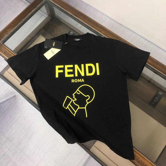 Style number: Fd08 Fendi 2025 new summer round neck short-sleeved T-shirt! - 26
