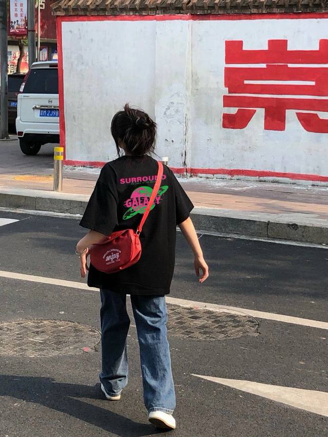 Mlb-La Neon Oasis Earth Couple Short Sleeves Product Parameters Made of 260g dou