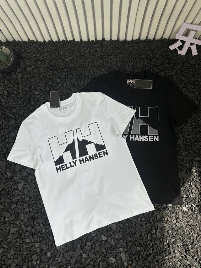 Helly Hansen 25Ss New summer Hh letter mountain pattern graffiti print three-pro