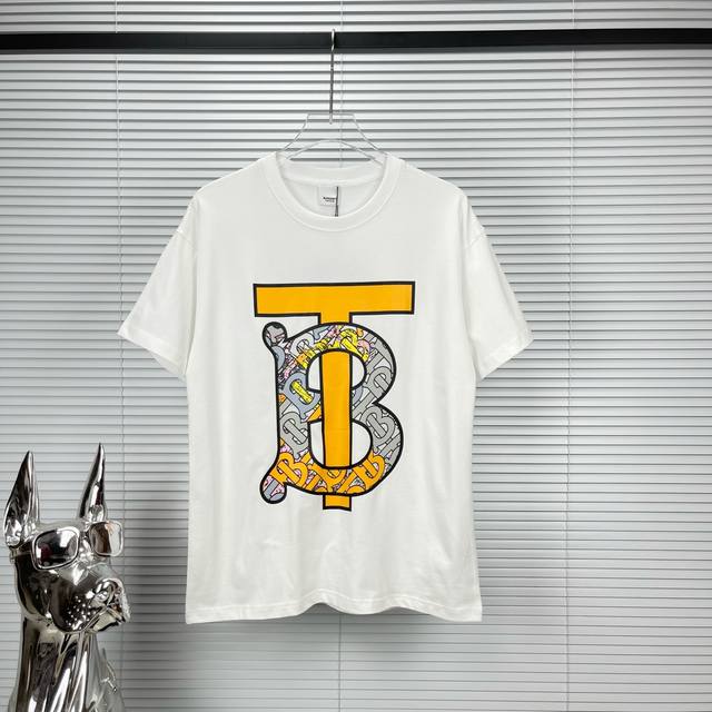 Top version New model number: Ld01 Burberry new Tld big letter couple short-slee