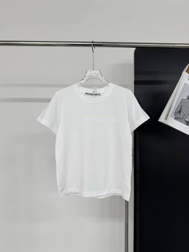 Dawang T-shirt 25 Summer simple casual round neck short sleeve double-layer lett