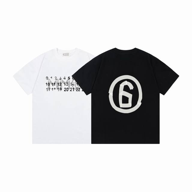 Md737# Maison Margiela 25Ss tape print Logot shirt short sleeves New spring and
