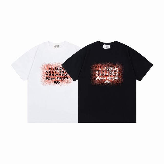 Md736# Maison Margiela 25Ss inkjet special effect printed Logot shirt short slee