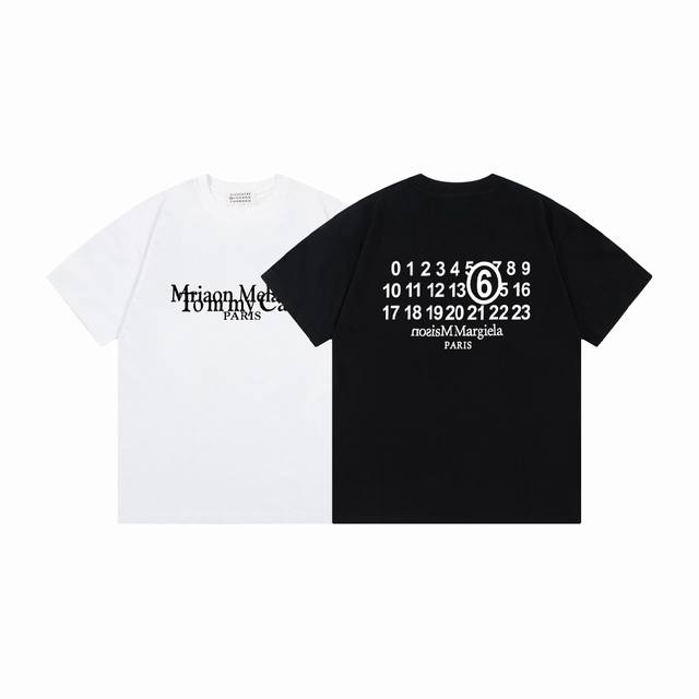Md735# Maison Margiela 25Ss popular printed Logot shirt short sleeves New spring