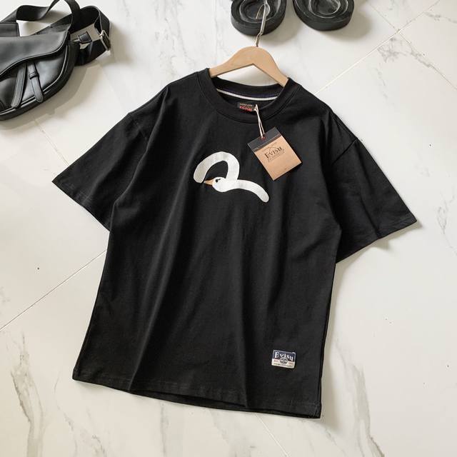 The only embroidery version Evisu Fushen 2025 summer new men's fun pigeon seagul