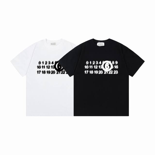 Md729# Maison Margiela 25Ss digital and alphabet printed Logot shirt short sleev