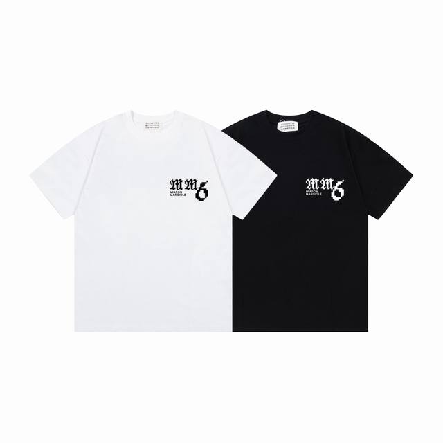 Md717# Maison Margiela 25Ss Letter Mm6 Printed Logot T-shirt Short Sleeves New S