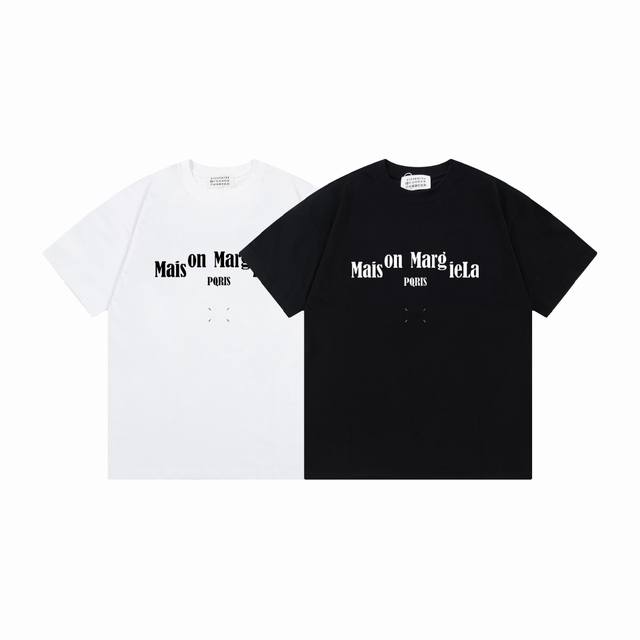 Md715# Maison Margiela 25Ss letter print logo shirt short sleeves New spring and