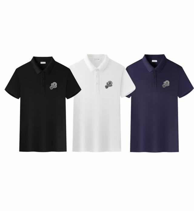 New model number: M2007 Moncler 2025 new short-sleeved lapel Polo shirt Customi