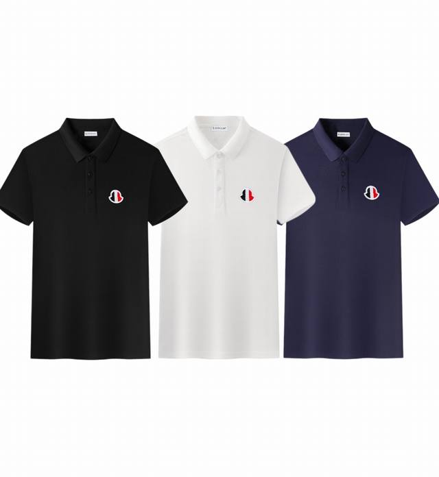 New model number: M2002 Moncler 2025 new short-sleeved lapel Polo shirt Customi