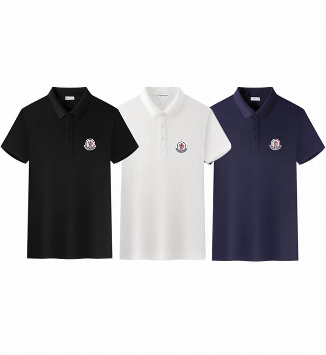 New model number: M2001 Moncler 2025 new short-sleeved lapel Polo shirt Customi