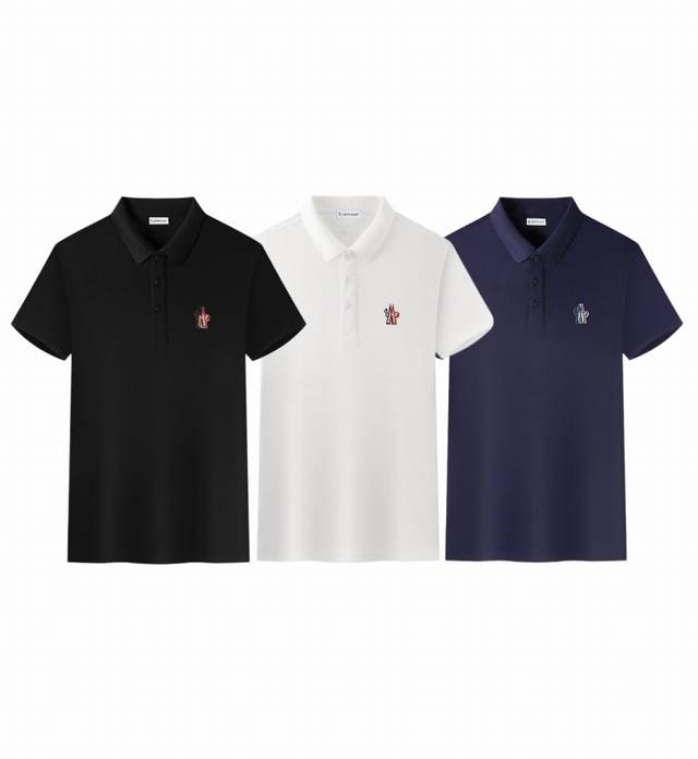 New model number: M2005 Moncler 2025 new short-sleeved lapel Polo shirt Customi