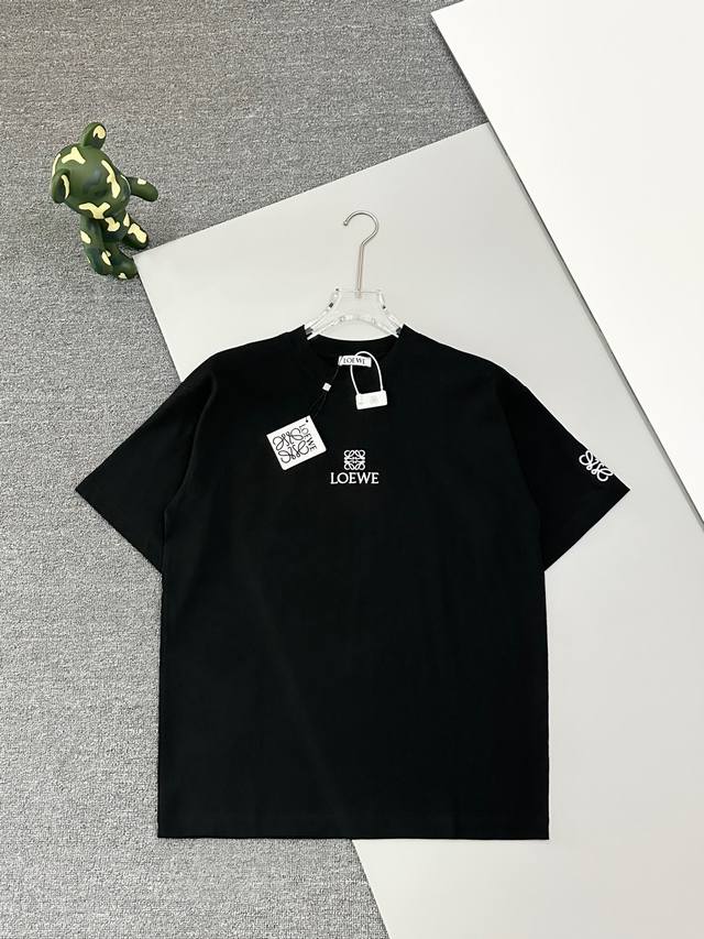 High Quality] Loewe logo embroidered on the chest and cuffs plus back embroidery