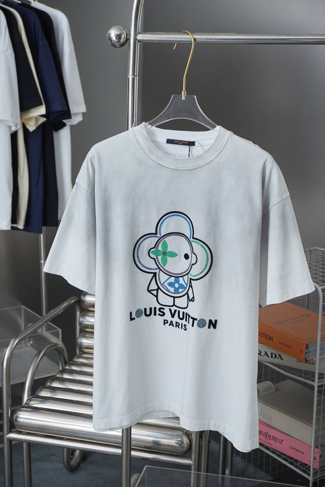 Lv Louis* Laboob Limited Edition 25Ss Early Spring New Laboob Printed Short Slee