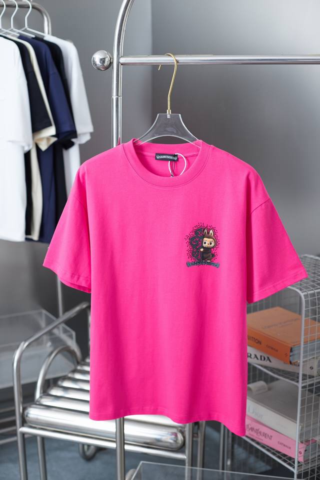 Ch*Ome Hearte 25Ss Early spring new Chrome Hearts cloth printed short sleeves Li