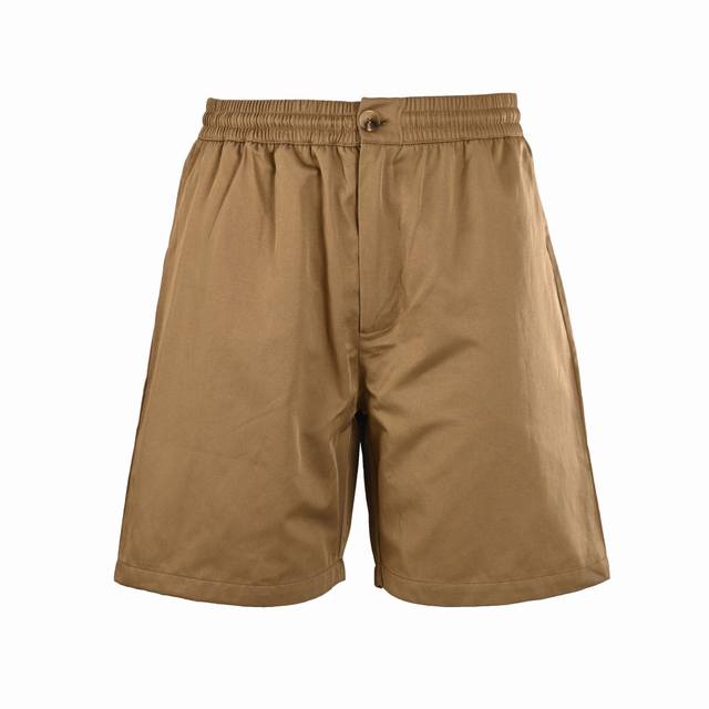 Ami shorts with small letter logo embroidery on the back pocket uses 32-count 46