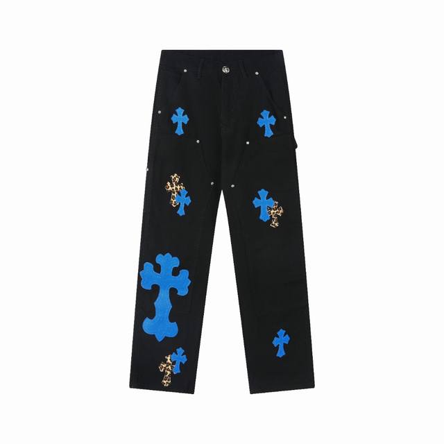 High version Chrome Hearts Sexrecords series limited edition cowhide jeans, sam