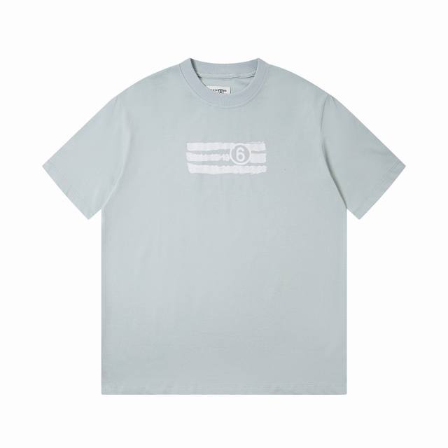High version Maisonmargiela Mm6 foam digital print short sleeves, unisex. Fairy