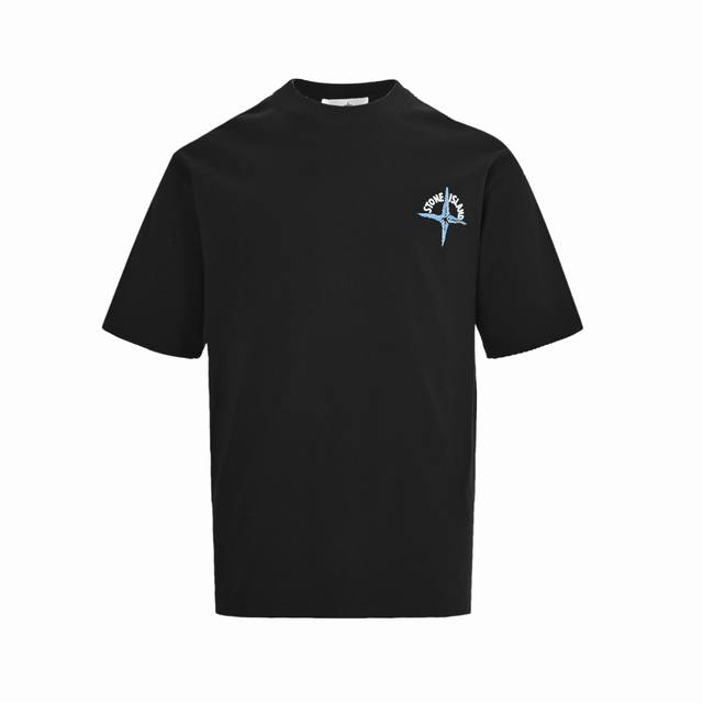 Stone Island 25Ss Front and back logo printed short sleeves The fabric is made o