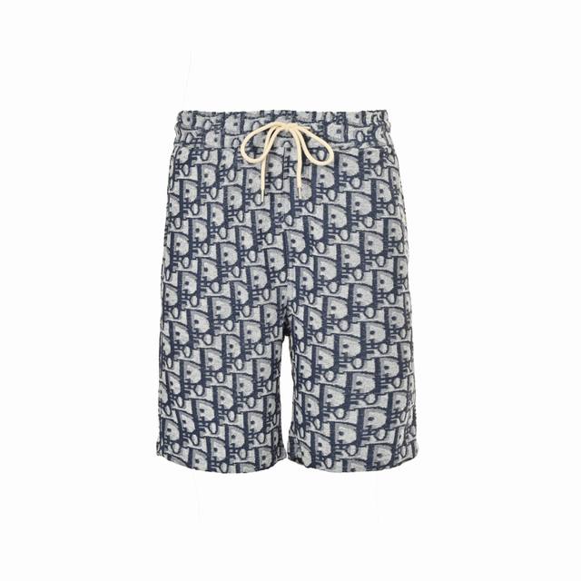 Dior 25Ss full-print Cd old flower jacquard towel shorts The same towel fleece s