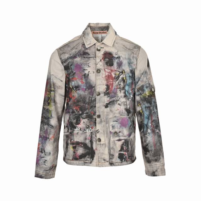 Acne Studios ink-splashed suit denim jacket was originally purchased for 7,000.