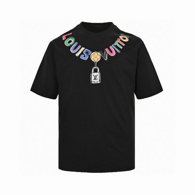 Louis Vuitton Summer new classic necklace pendant colorful letter round neck sh