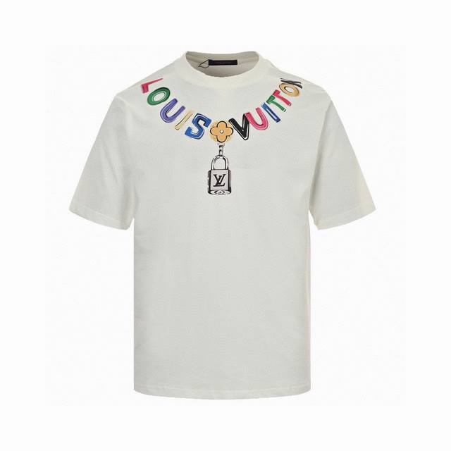 Louis Vuitton Summer new classic necklace pendant colorful letter round neck sho
