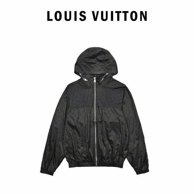 Louis Vuitton Louis Vuitton full print hooded jacket trench coat This Lv hooded