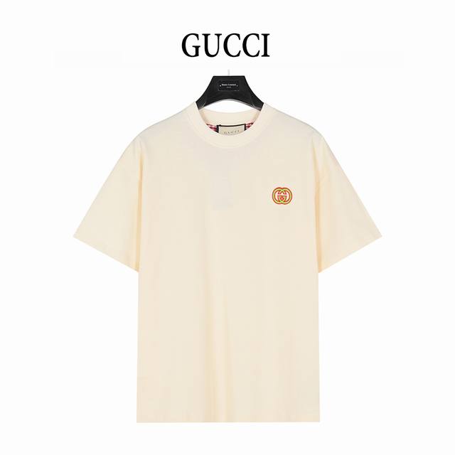 Gucci 25Ss embroidered double G plaid collar short-sleeved T-shirt Customized 26