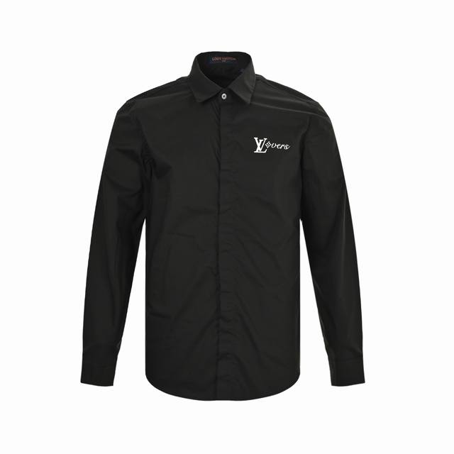 Louis Vuitton 25Ss embossed letter logo long-sleeved shirt Made of 70-count rayo