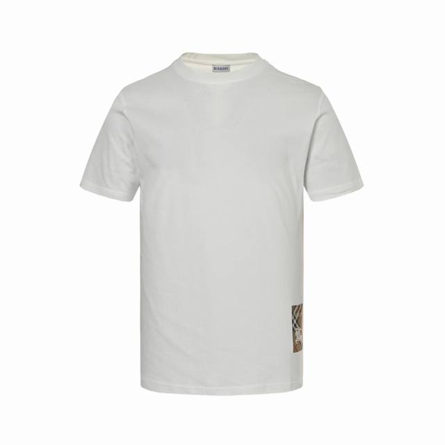 Burberry Burberry 25Ss Checked Horse Patch Short Sleeves Made of plain cotton fa
